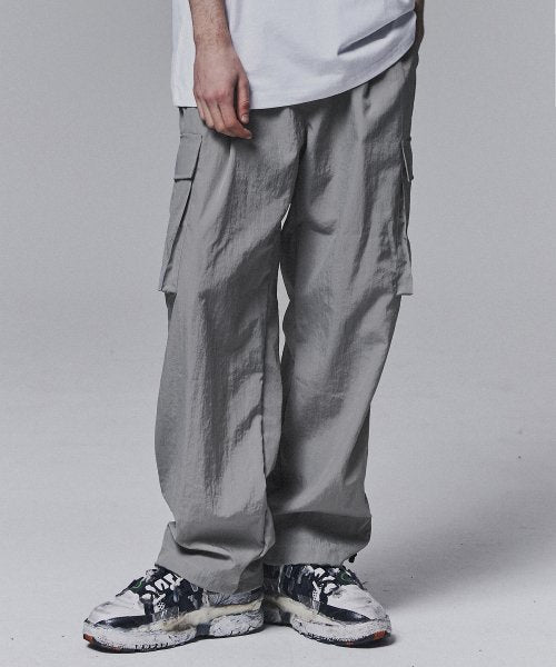 NOT4NERD Nylon Cargo Wide Pants / 낫포너드 나일론 카고 와이드 팬츠