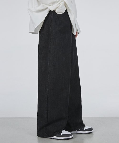Easy Wide Denim Pants Deep Black / 이지 와이드 데님 팬츠 딥블랙