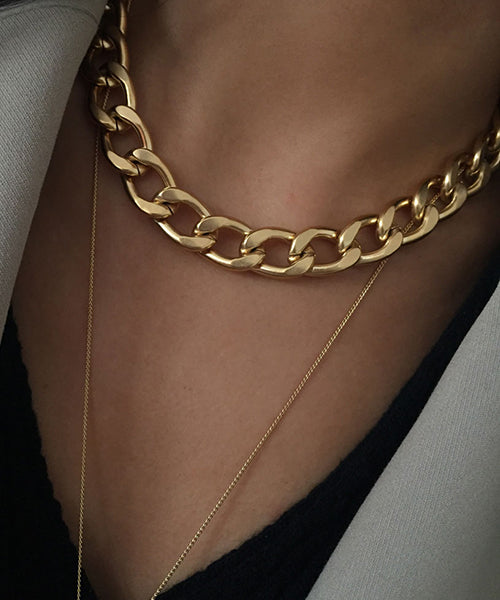 Non-glossy Chain Necklace 무광 체인 목걸이