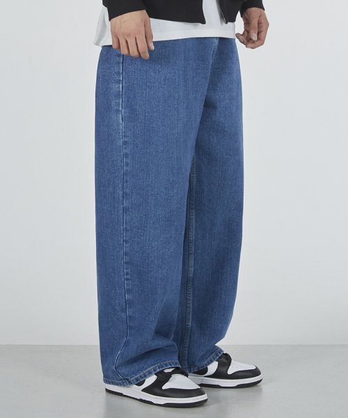 Easy Wide Denim Pants Deep Medium Indigo / 이지 와이드 데님 팬츠 미디엄인디고