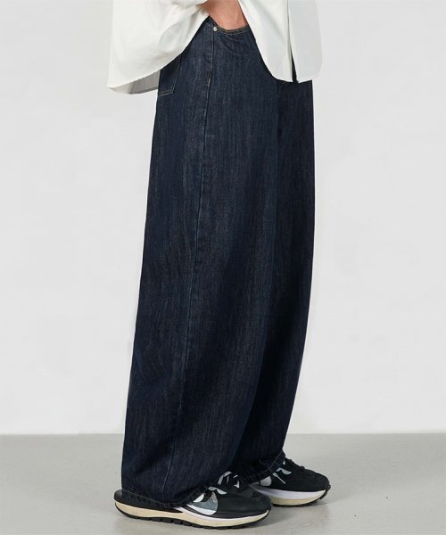 Easy Wide Denim Pants Deep Blue Indigo / 이지 와이드 데님 팬츠 딥블루인디고