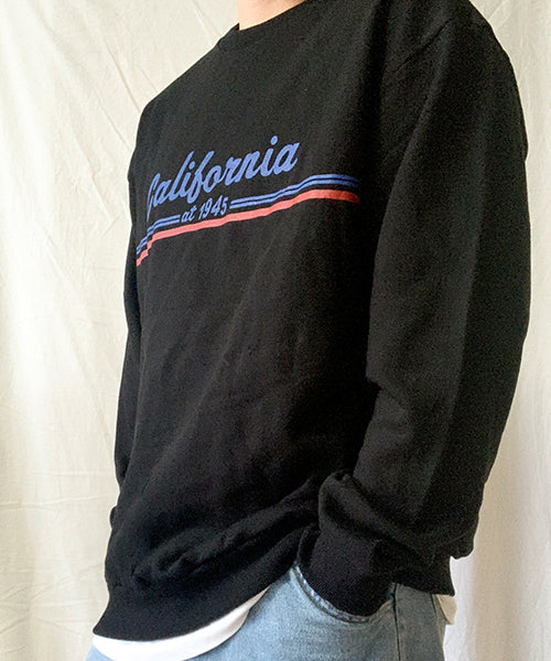 California Pullover Black 캘리 맨투맨 블랙